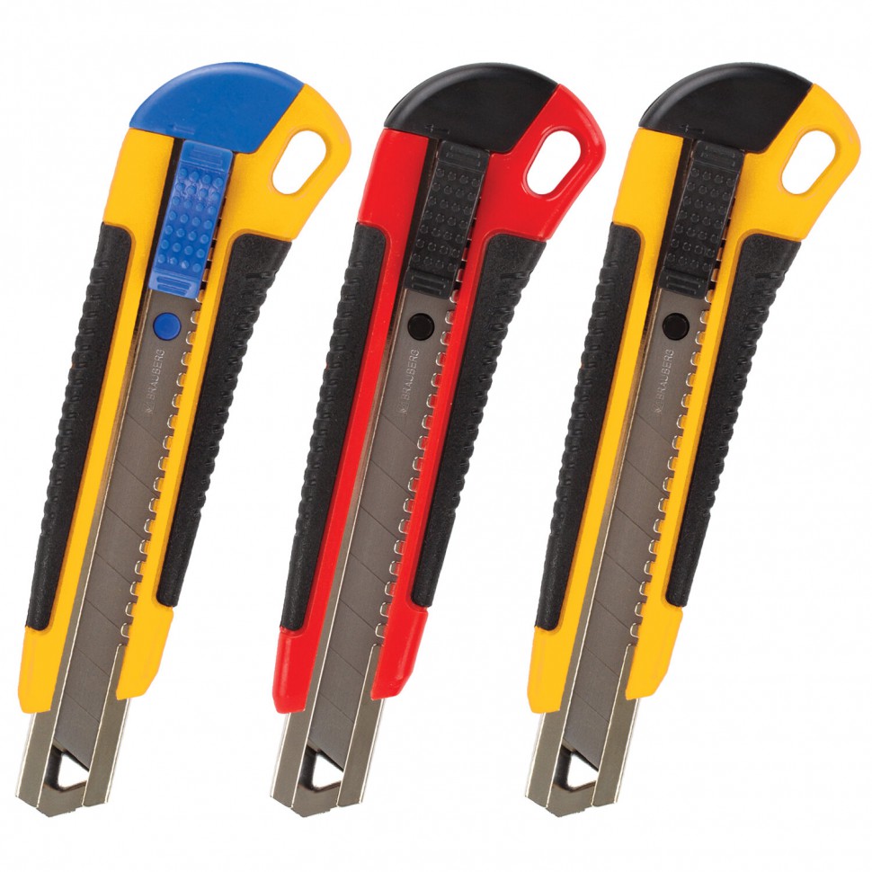 Нож канцелярский 18 мм Brauberg Universal 230919 цена за 4 шт , 